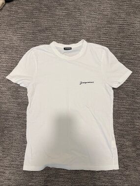 Jacquemus White Short-Sleeve Logo Tee